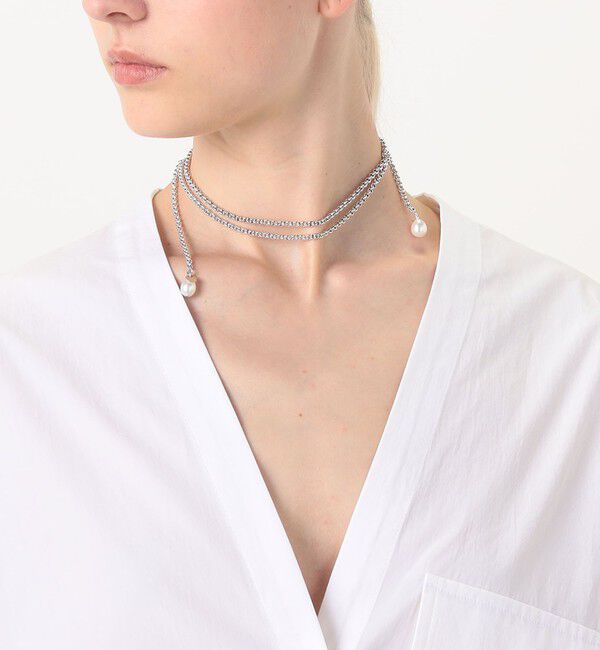 TOMORROWLAND GOODS「PHILIPPE AUDIBERT Stow long シルバーネックレス」|ネックレス|