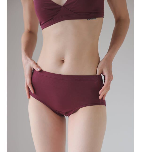 EMILYWEEK「【RESET】オーガニックコットン混 2WAYサニタリー（ベージュ、ボルドー）」|インナー|ボルドー