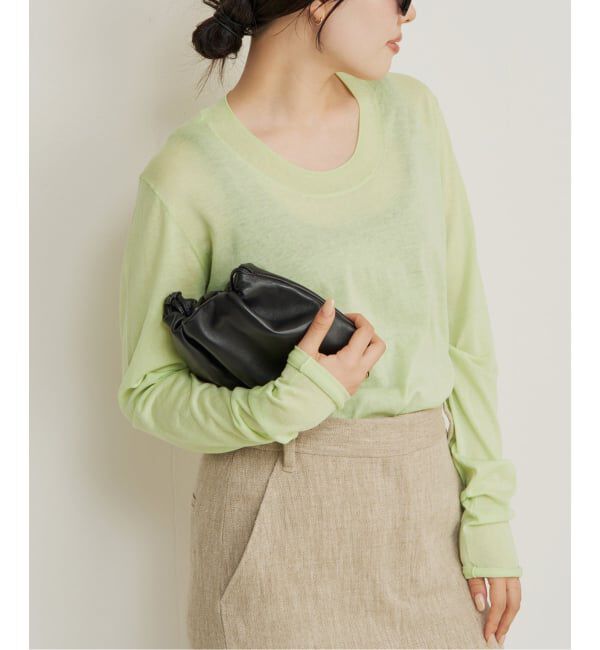 Plage「R&rsquo;IAM KNIT LONG TEE」|ニット・セーター|グリーン E
