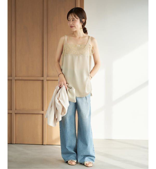 Plage「Linen mix lace キャミソール」|キャミソール|
