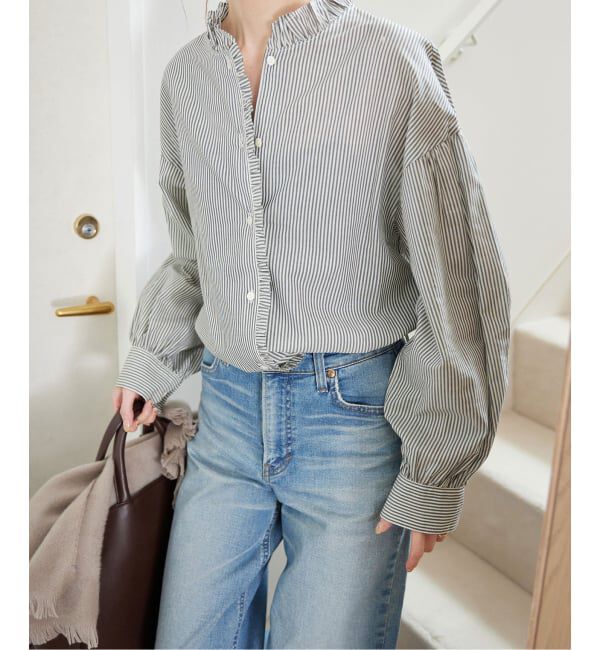 SLOBE IENA「《追加》ミニフリルブラウス」|シャツ・ブラウス|