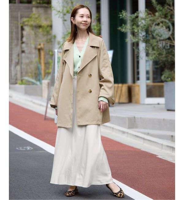 SLOBE IENA「《ブラックのみWEB限定/追加2》グロッシーサテンフレアスカート」|スカート|