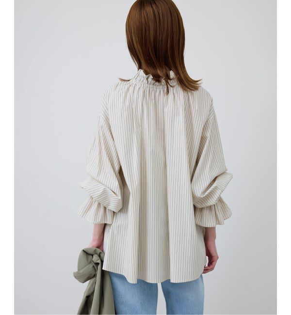 SLOBE IENA「《追加》タイプライターフリルブラウス」|シャツ・ブラウス|