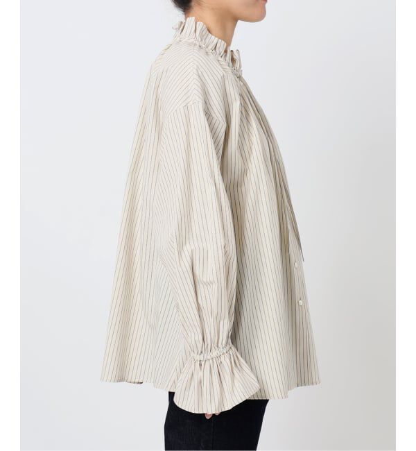 SLOBE IENA「《追加》タイプライターフリルブラウス」|シャツ・ブラウス|