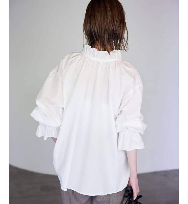 SLOBE IENA「《追加》タイプライターフリルブラウス」|シャツ・ブラウス|