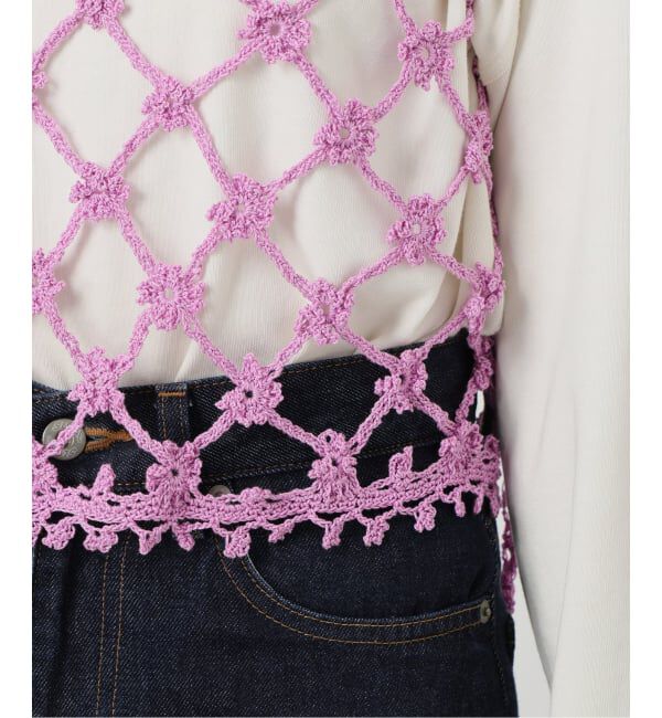 SLOBE IENA「コットンフラワークロシェビスチェ」|ニット・セーター|