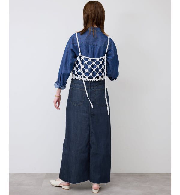 SLOBE IENA「コットンフラワークロシェビスチェ」|ニット・セーター|