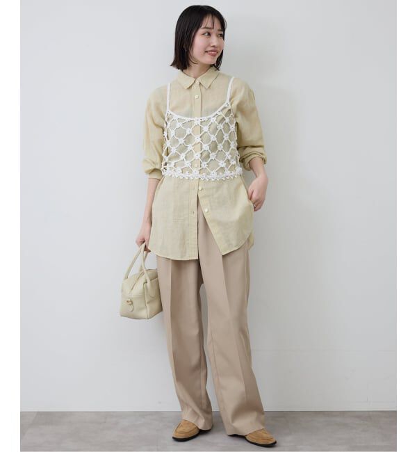 SLOBE IENA「コットンフラワークロシェビスチェ」|ニット・セーター|