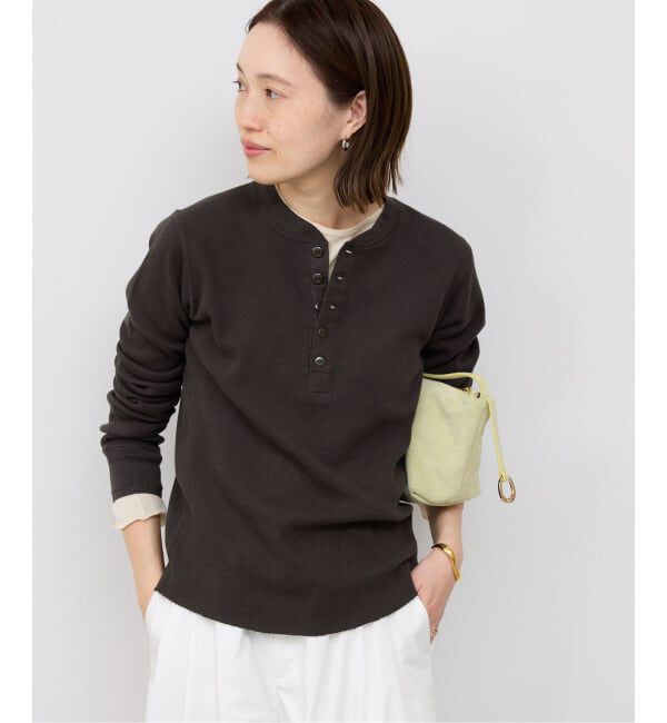 SLOBE IENA「FAITH/フェイス SLOBE別注 ワッフルカットソー」|Tシャツ・カットソー|ブラウン