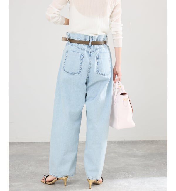 IENA「ブラウジングデニムパンツ」|デニム|