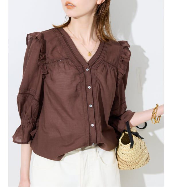 SLOBE IENA「《追加》コットンレーヨンレースブラウス」|シャツ・ブラウス|