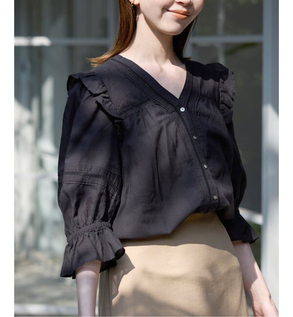 SLOBE IENA「《追加》コットンレーヨンレースブラウス」|シャツ・ブラウス|