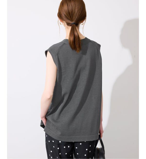 SLOBE IENA「《セットアップ対応可》コットンポリ ニットジレ」|ベスト・ジレ|