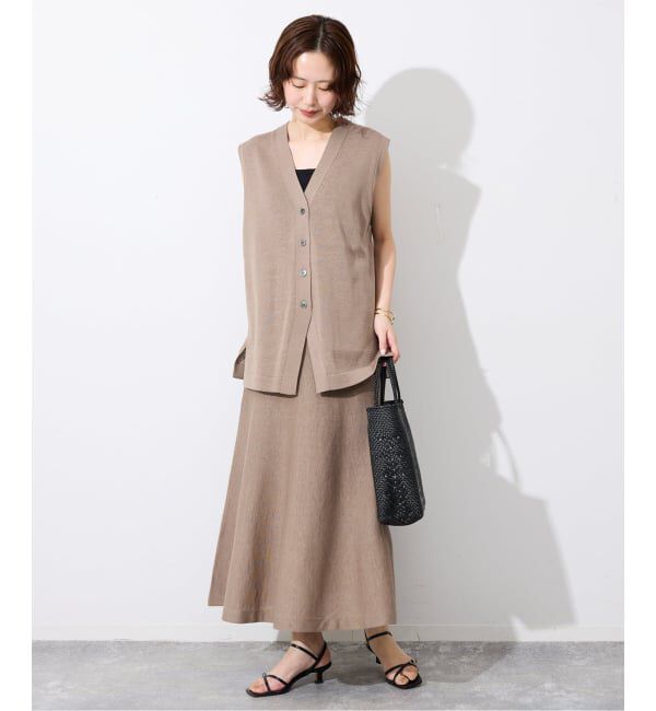 SLOBE IENA「《セットアップ対応可》コットンポリ ニットジレ」|ベスト・ジレ|