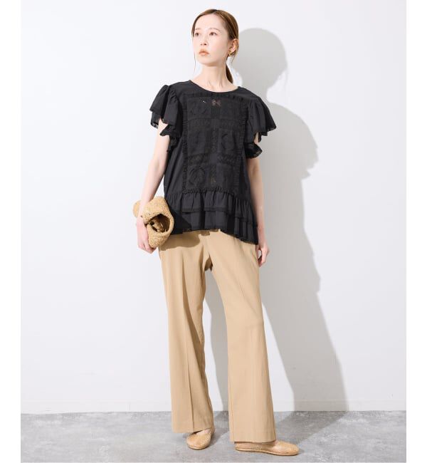 SLOBE IENA「crinkle crinkle crinkle SLOBE別注 front tapestry 2way blouse」|シャツ・ブラウス|