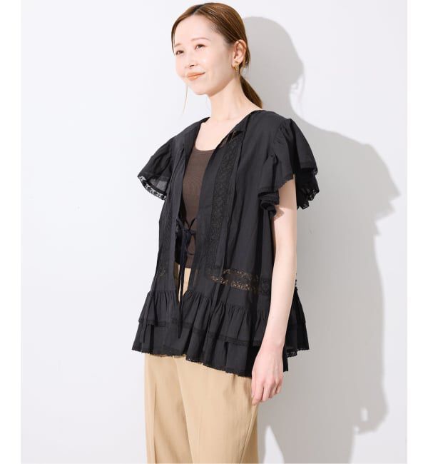 SLOBE IENA「crinkle crinkle crinkle SLOBE別注 front tapestry 2way blouse」|シャツ・ブラウス|