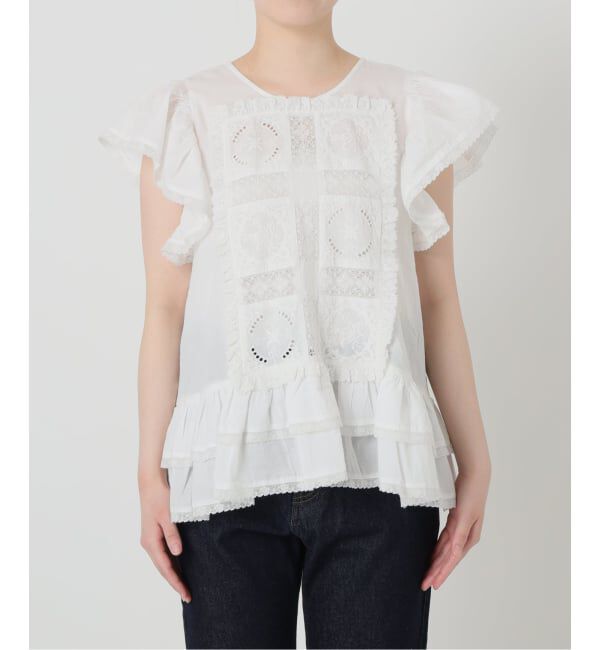 SLOBE IENA「crinkle crinkle crinkle SLOBE別注 front tapestry 2way blouse」|シャツ・ブラウス|