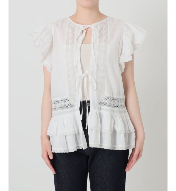 SLOBE IENA「crinkle crinkle crinkle SLOBE別注 front tapestry 2way blouse」|シャツ・ブラウス|