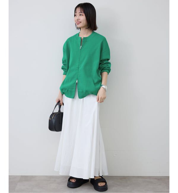 SLOBE IENA「《WEB限定/追加》ダブルZIPクルーネックカーディガン」|カーディガン|