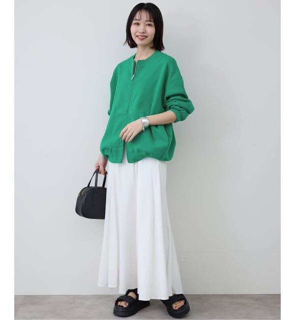 SLOBE IENA「《WEB限定/追加》ダブルZIPクルーネックカーディガン」|カーディガン|