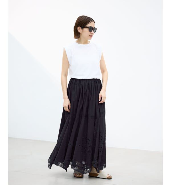 IENA「《追加5予約》コットンレーススカート」|スカート|