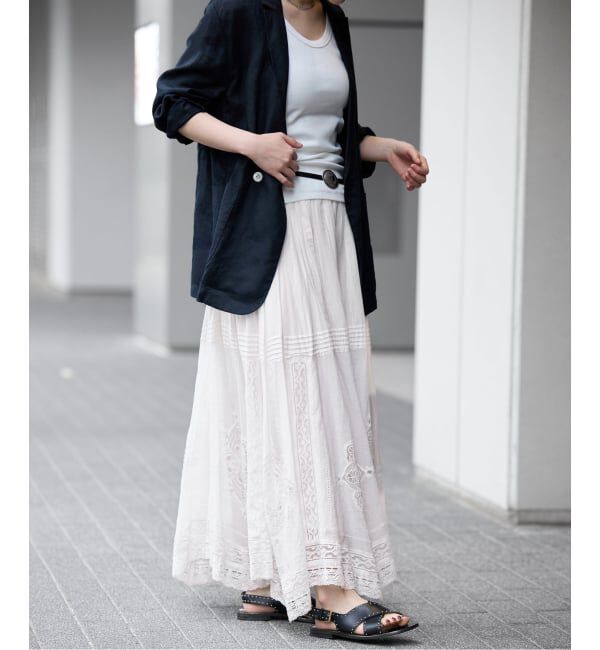 IENA「《追加5予約》コットンレーススカート」|スカート|