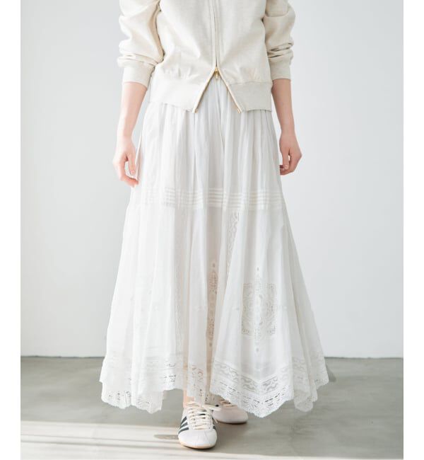 IENA「《追加5予約》コットンレーススカート」|スカート|