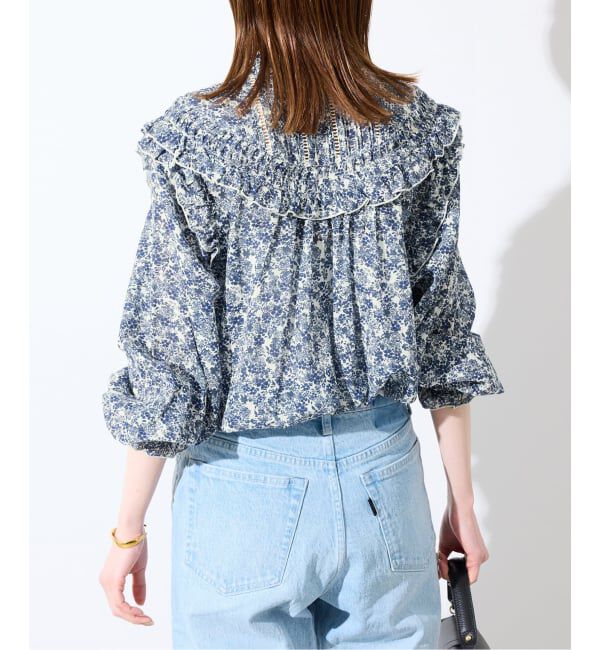 SLOBE IENA「《WEB限定/追加予約》フリルピンタックブラウス」|シャツ・ブラウス|