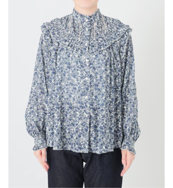 SLOBE IENA「《WEB限定/追加予約》フリルピンタックブラウス」|シャツ・ブラウス|