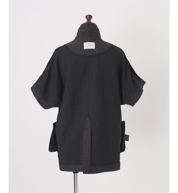 IENA「《予約》ウォッシャブル リネン混Wハーフジャケット」|テーラードジャケット|