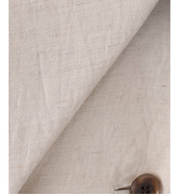 IENA「《予約》ウォッシャブル リネン混Wハーフジャケット」|テーラードジャケット|