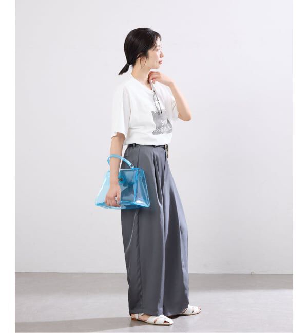 IENA「コットンフォトプリント ロゴTシャツ」|Tシャツ・カットソー|