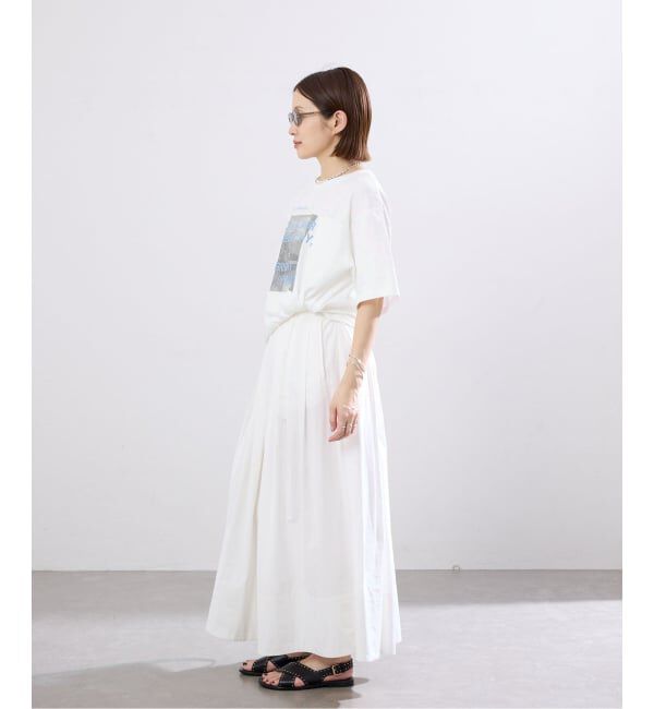 IENA「コットンフォトプリント ロゴTシャツ」|Tシャツ・カットソー|