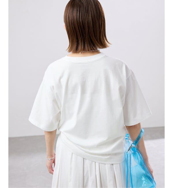 IENA「コットンフォトプリント ロゴTシャツ」|Tシャツ・カットソー|