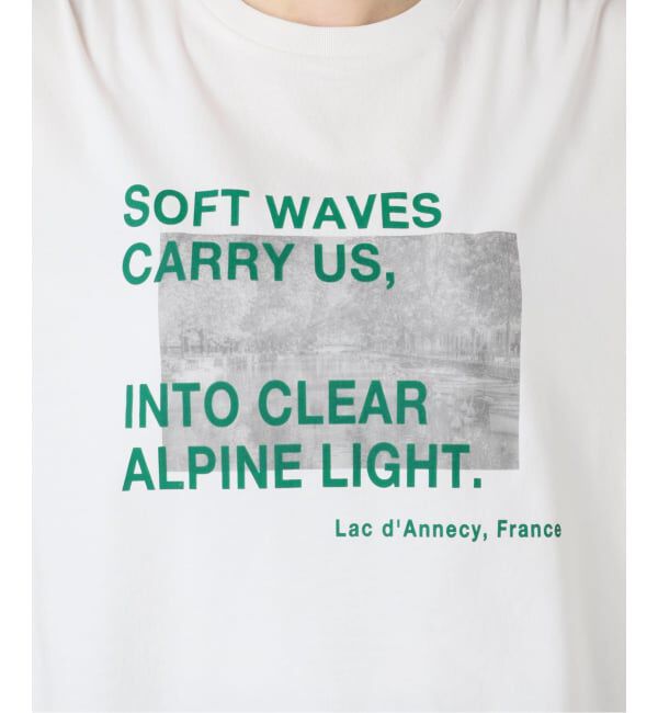 IENA「コットンフォトプリント ロゴTシャツ」|Tシャツ・カットソー|