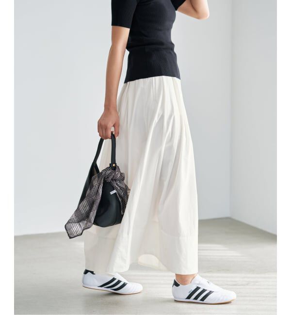 IENA「《追加予約》ウォッシャブル タフタギャザーフレアスカート」|スカート|