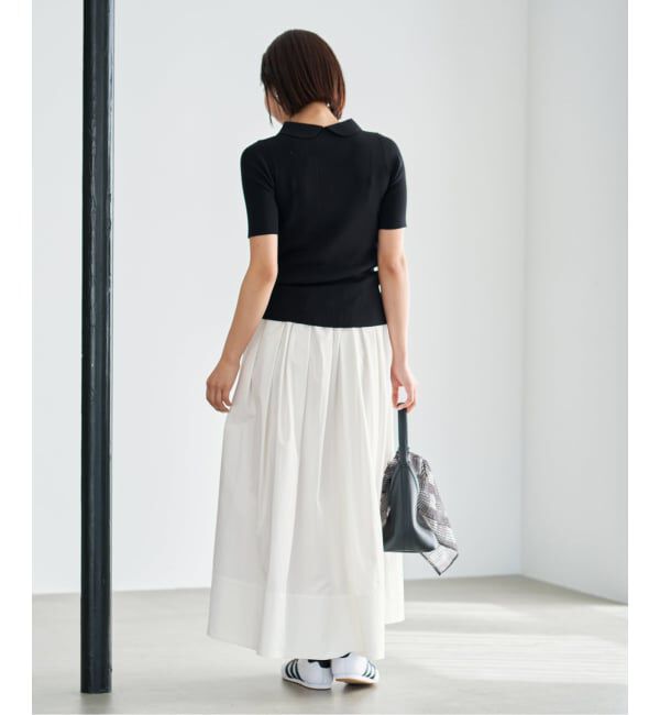 IENA「《追加予約》ウォッシャブル タフタギャザーフレアスカート」|スカート|
