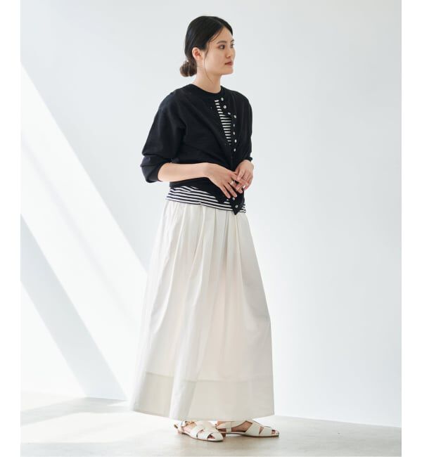 IENA「《追加予約》ウォッシャブル タフタギャザーフレアスカート」|スカート|