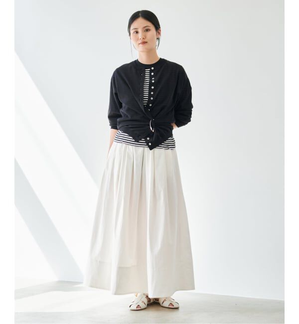 IENA「《追加予約》ウォッシャブル タフタギャザーフレアスカート」|スカート|