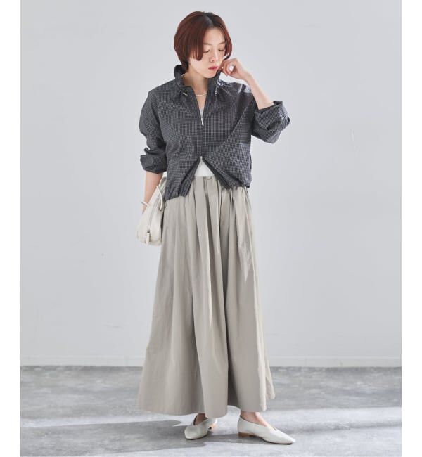 IENA「《追加予約》ウォッシャブル タフタギャザーフレアスカート」|スカート|