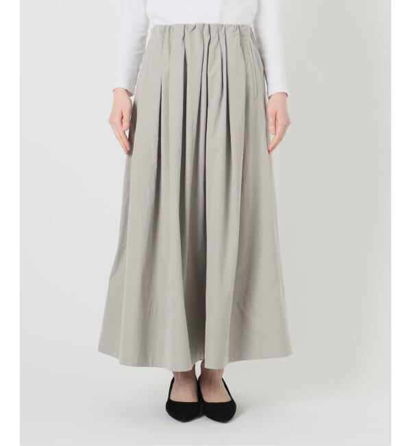 IENA「《追加予約》ウォッシャブル タフタギャザーフレアスカート」|スカート|