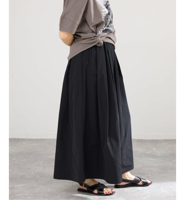 IENA「《追加予約》ウォッシャブル タフタギャザーフレアスカート」|スカート|