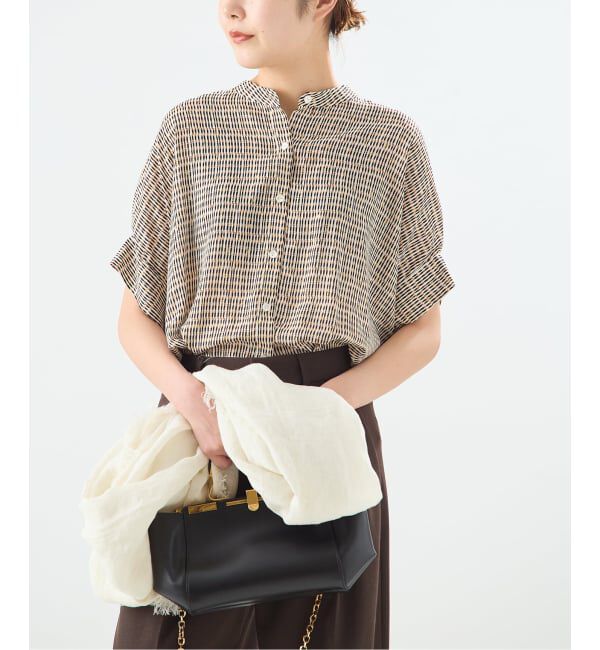 journal standard L'essage「DEVEAUX GOLDラメモノトーンシャツ」|シャツ・ブラウス|ホワイト A