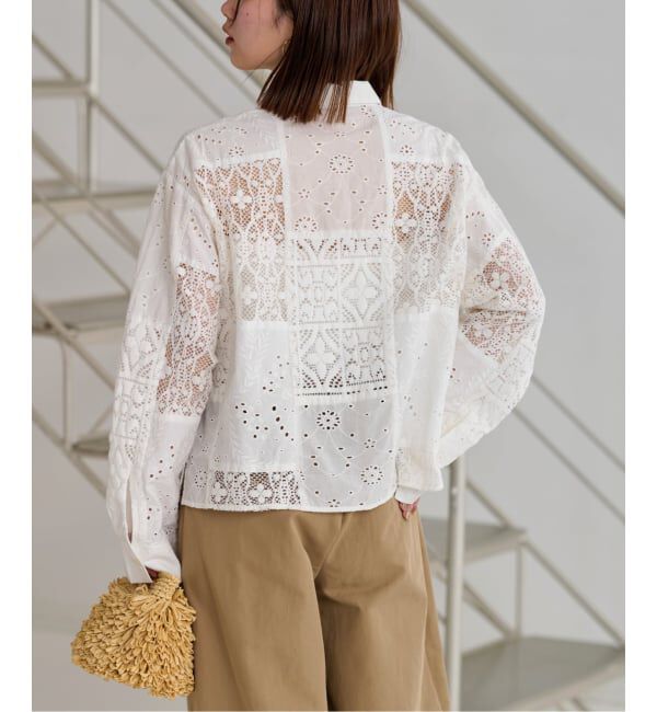 JOURNAL STANDARD relume「《追加》パッチワークレースショートシャツ」|シャツ・ブラウス|