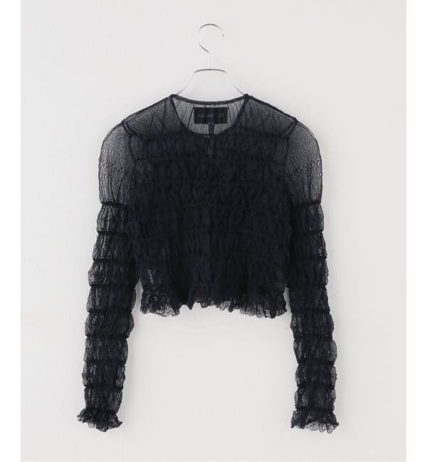 JOURNAL STANDARD「【EUCHRONIA/ユークロニア】 Shirring lace cardigan」|Tシャツ・カットソー|