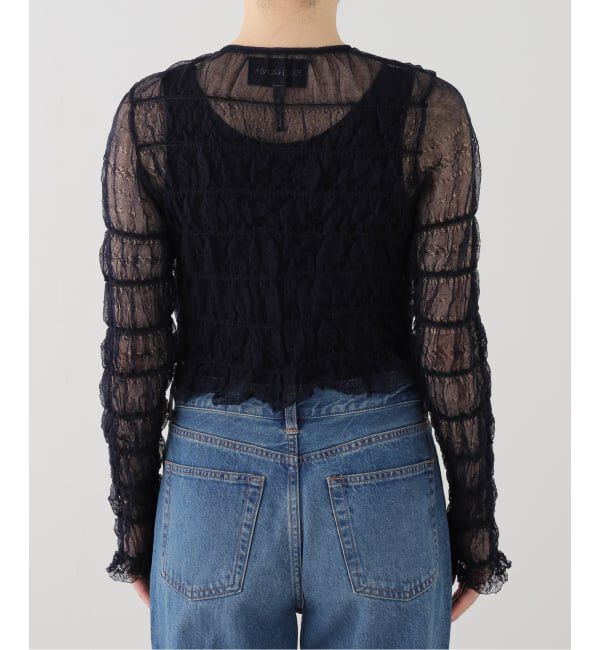JOURNAL STANDARD「【EUCHRONIA/ユークロニア】 Shirring lace cardigan」|Tシャツ・カットソー|