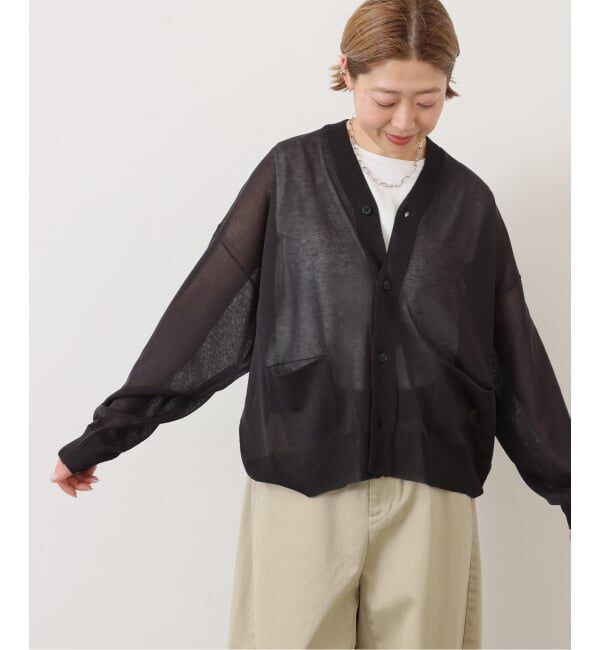 journal standard luxe「《予約》シアージャージー Vネックカーディガン」|カーディガン|グレー