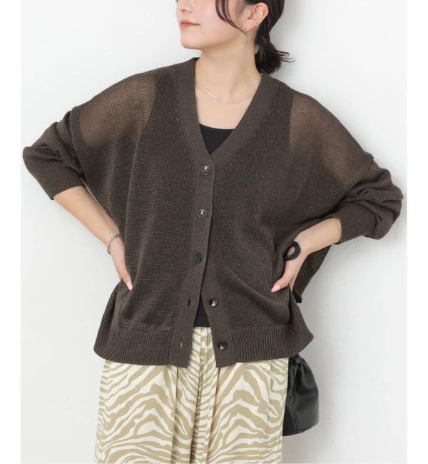 JOURNAL STANDARD relume「《追加2》PEリネンルーズVカーディガン」|カーディガン|グレー