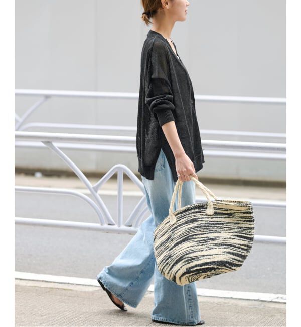 JOURNAL STANDARD relume「《追加2》PEリネンルーズVカーディガン」|カーディガン|