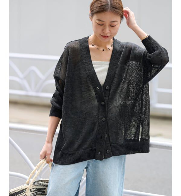 JOURNAL STANDARD relume「《追加2》PEリネンルーズVカーディガン」|カーディガン|